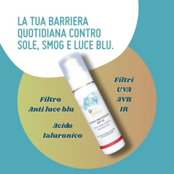 protezione fluido spf 50 dettagli attivi farmacia savelli piergiorgio
