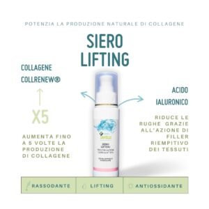 infografica più prodotto siero lifting della farmacia savelli piergiorgio in flacone vetro